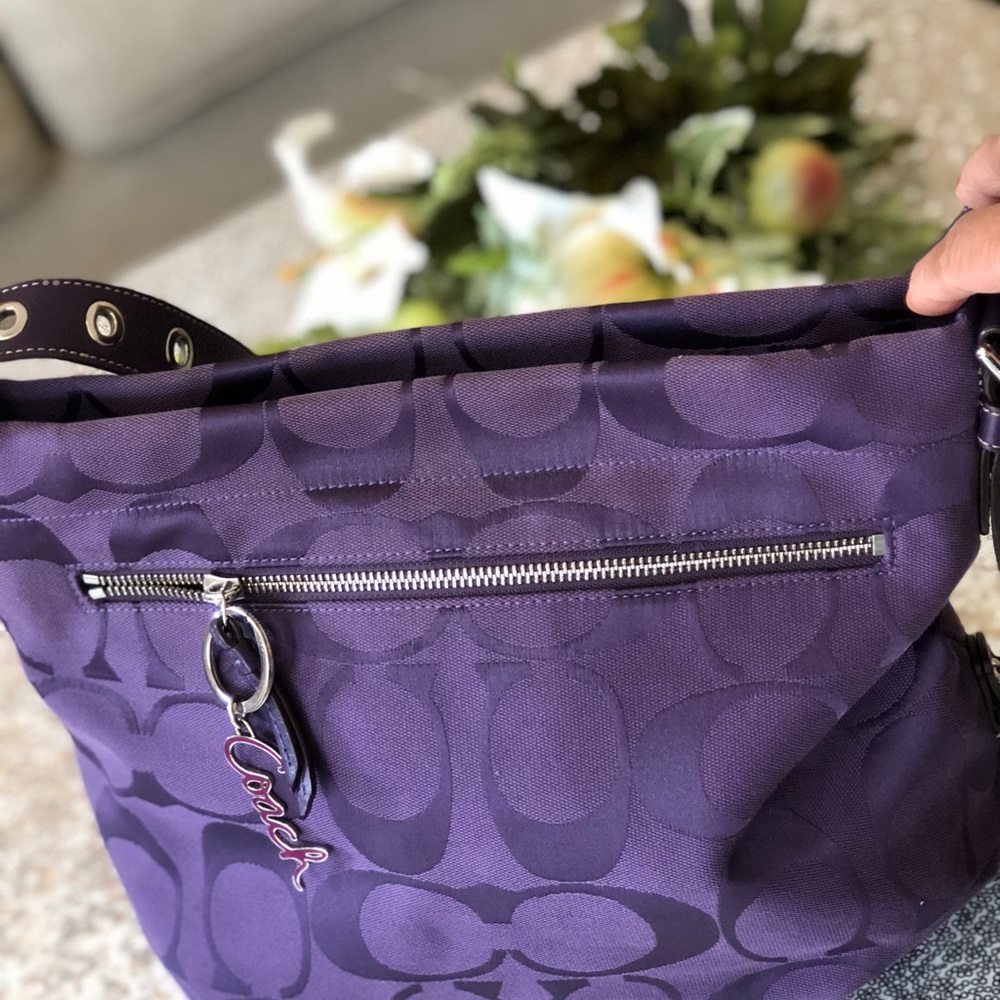 Purple Signature Coach Purse